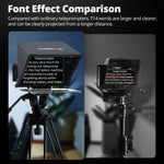 Ambitful T14 Big Screen Prompter Professional Interview Foldable Teleprompter for Smartphone DSLR Camera Live Video Recording