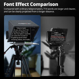 Ambitful T14 Big Screen Prompter Professional Interview Foldable Teleprompter for Smartphone DSLR Camera Live Video Recording
