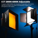 Ambitful 30W P35R RGB Full Color Fill Light 2800-6800K LED Video Light Panel Support App Control for Live Video Photography