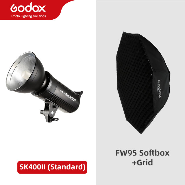 Godox SK400II 400Ws GN65 Professional Studio Flash Strobe with Built-in 2.4G Wireless X System Creative Shooting SK400 Upgrade