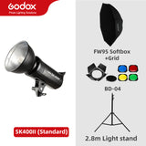 Godox SK400II 400Ws GN65 Professional Studio Flash Strobe with Built-in 2.4G Wireless X System Creative Shooting SK400 Upgrade