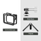 AMBITFUL Metal Vlog Case Cage for Gopro Hero 8 Extend Cold Shoe Mount for Microphone LED Light