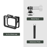 AMBITFUL Metal Vlog Case Cage for Gopro Hero 8 Extend Cold Shoe Mount for Microphone LED Light