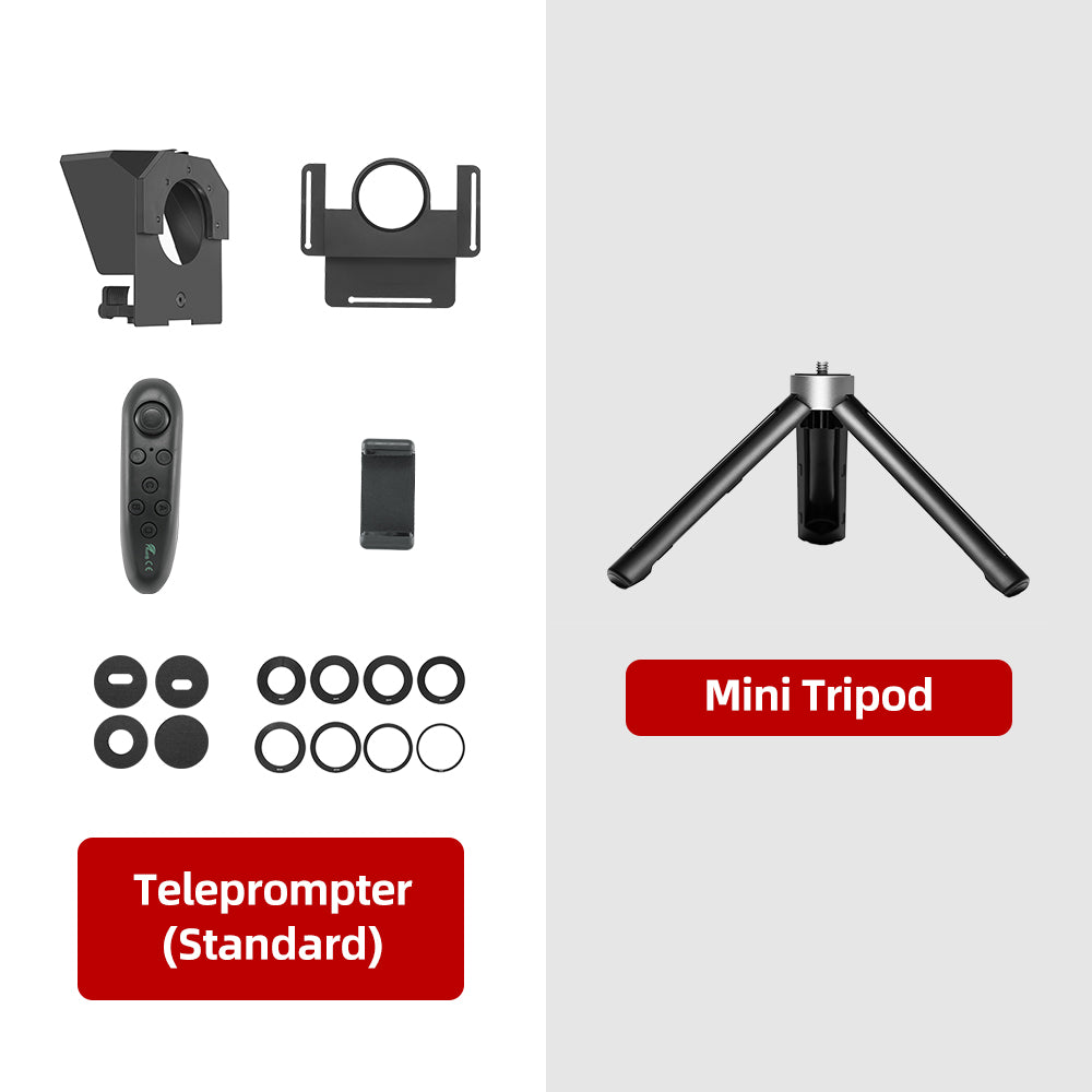 Mini Teleprompter Portable Inscriber Mobile Teleprompter Artifact Video With Remote Control for  Phone and DSLR Recording