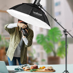 126" 320cm Two Way Rotatable Aluminum Adjustable Tripod Boom Light Stand with Sandbag for Studio Photography Video