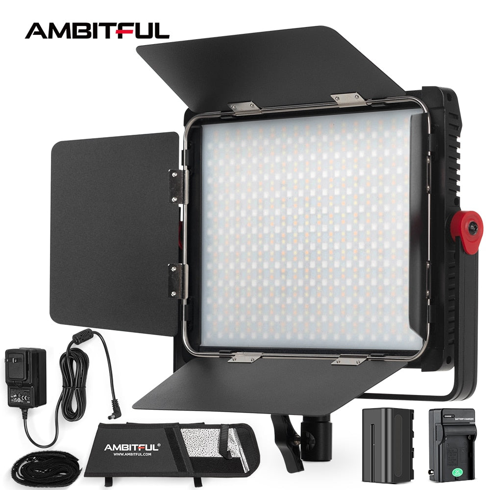 Ambitful 30W P35R RGB Full Color Fill Light 2800-6800K LED Video Light Panel Support App Control for Live Video Photography