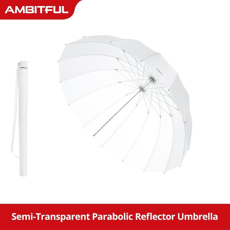 AMBITFUL 105cm 130cm 160cm Deep Parabolic Black Silver White Reflective Umbrella Studio Light Umbrella Diffuser Cover Cloth