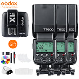 Godox TT600x3 Built-in Receive Camera Flash Speedlite Diffuser with X1T-C/N/S Transmitter for for Canon Nikon Sony Fuji Olympus