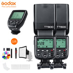 Godox 2PCS TT600 2.4G Wireless Camera Flash Speedlite with X1T-C/N/S/F/O Transmitter for Canon Nikon Sony Fuji Olympus