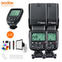 Godox 2x TT600 2.4G Wireless GN60 Master/Slave Camera Flash Speedlite with Xpro Trigger for Canon Nikon Sony Pentax Olympus Fuji
