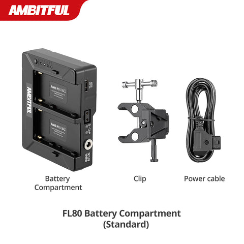 AMBITFUL Battery Case Remote Control and for AMBITFUL FL80 FL80RGB FL80 RGB LED Light