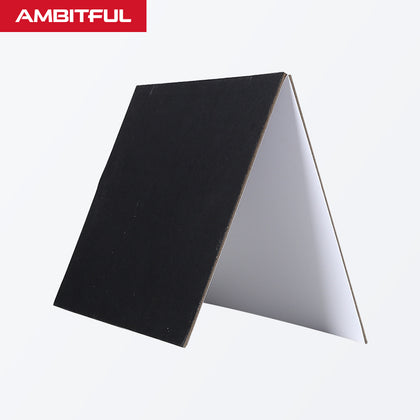 AMBITFUL 2pcs 21cm * 29.5cm Reflector Black Silver White Background Paper Portable Thick Folding Board for Studio Shooting Props