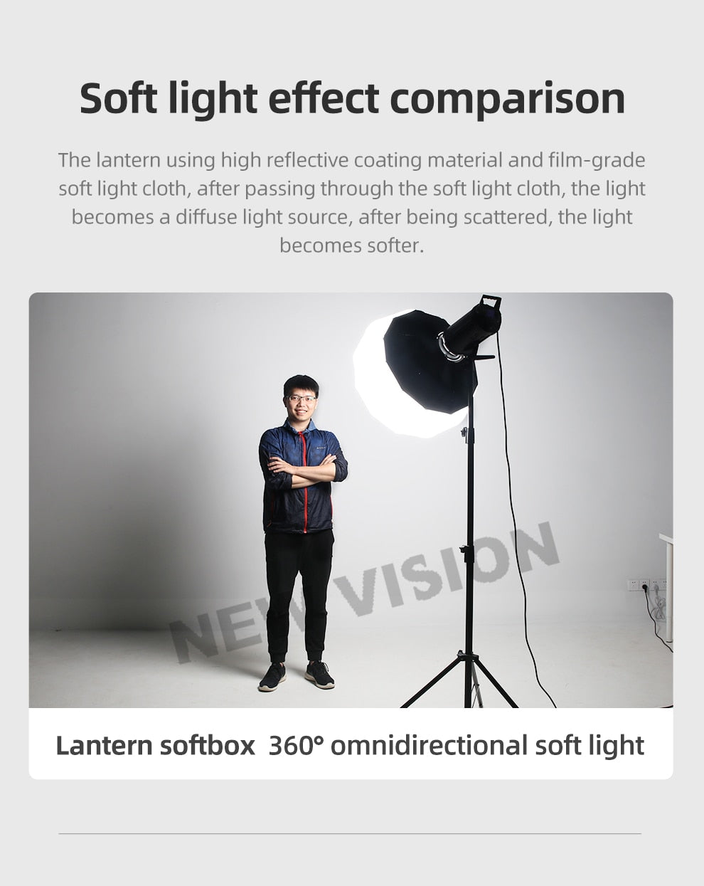 AMBITFUL 60cm Collapsible Sphere Softbox Paper Lantern Ball Shape Globe Diffuser for Bowens Elinchrom Prodoto Mount Studio Flash
