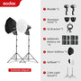 Godox ML60Bi ML60 Bi 60W Bi-Color LED Light Silent Mode Portable Brightness Adjustment Support Li-ion Outdoor LED Light