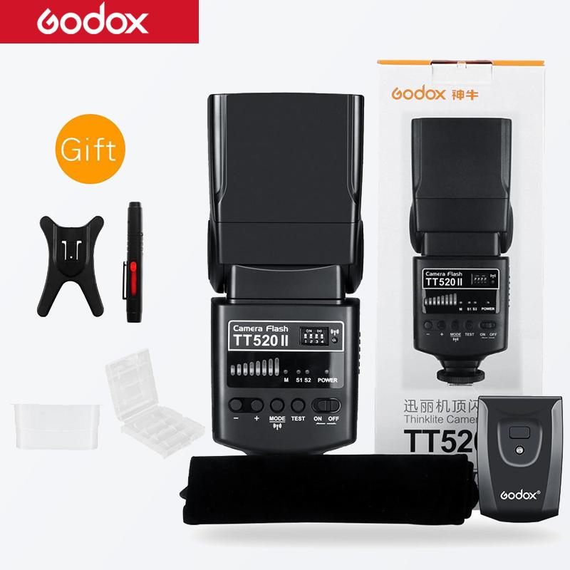 Godox Thinklite Camera Flash TT520II with Build-in 433MHz Wireless Signal for Canon Nikon Pentax Sony Fuji Olympus DSLR Cameras