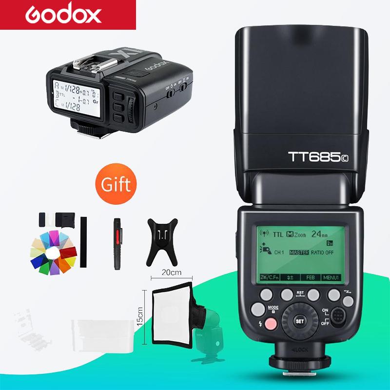 Godox TT685C TT685N TT685S TT685F TT685O 2.4G HSS TTL GN60 Flash Speedlite with X2T Trigger for Canon Nikon Sony Fuji Olympus