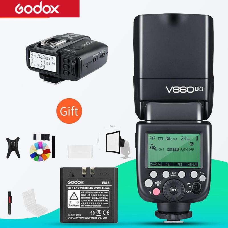 Godox V860II V860II-C V860II-N V860II-S V860II-F V860II-O HSS TTL Speedlite Flash + X1 Trigger for Canon Nikon Sony Fuji Olympus