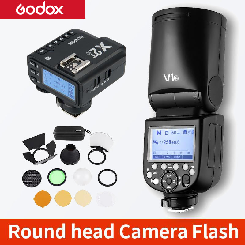 Godox V1 Flash V1C V1N V1S V1F V1O TTL 1/8000s HSS Speedlite Flash with X2T-C/N/S/F/O Trigger for Canon Nikon Sony Fuji Olympus