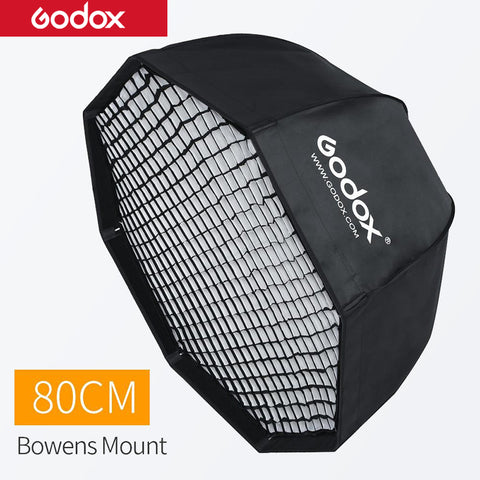 Godox 80cm Portable Octagonal Umbrella Softbox SB-UE 80cm 31.5in with Honeycomb Grid Bowens Mount Studio Flash Softbox