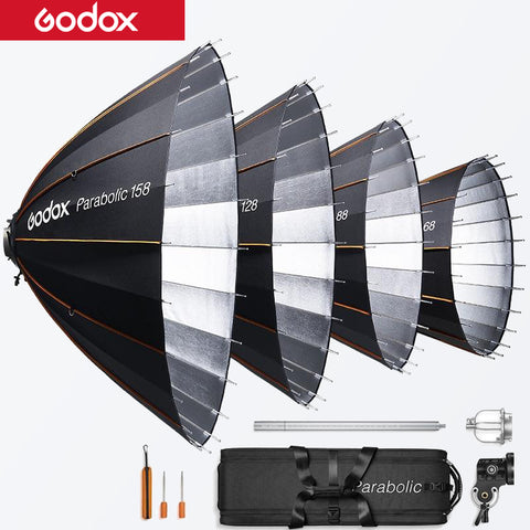 Godox P68 P88 P128 P158 KIT Parabolic 68 88 128 158 Ture Parabolic Softbox Light Focusing System Softbox Kit