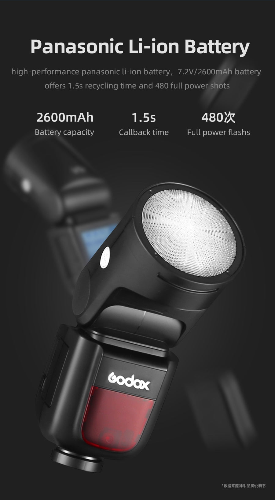 Godox V1 Flash V1C V1N V1S V1F V1O V1P TTL 1/8000s HSS lithium battery Speedlite Flash for Canon Nikon Sony Fuji Olympus Pentax