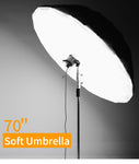 Godox 70 inch 178cm Black White Reflective Umbrella Studio Lighting Light Umbrella with Large Diffuser Cover