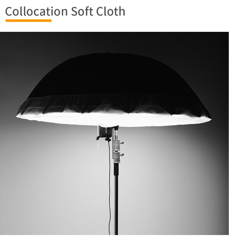 Godox 70 inch 178cm Black White Reflective Umbrella Studio Lighting Light Umbrella with Large Diffuser Cover