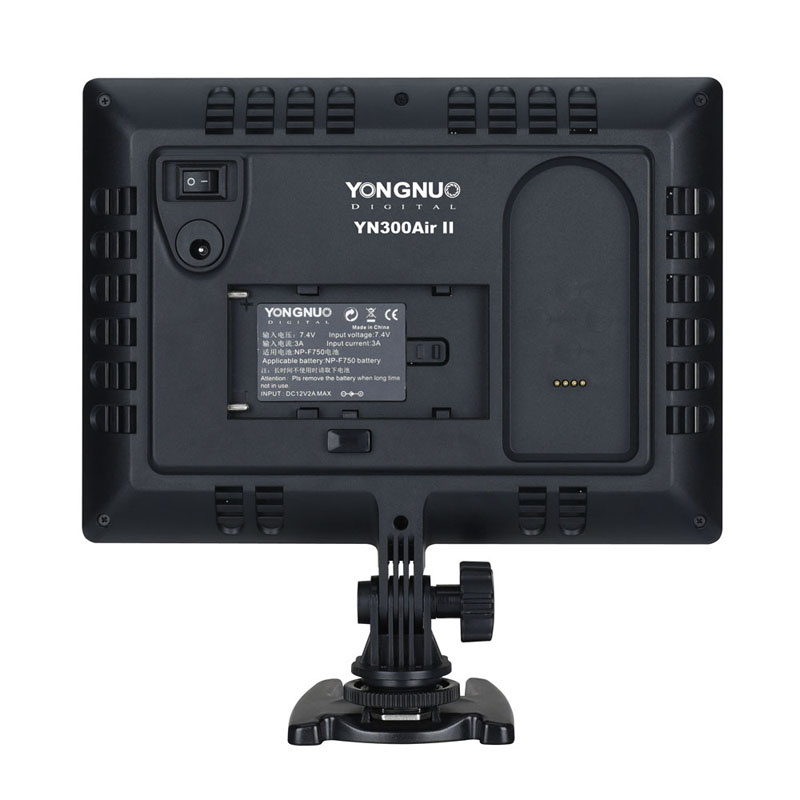 YONGNUO YN300AIR II RGB LED Camera Video Light,Optional Battery with Charger Kit Photography Light + AC adapter
