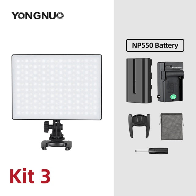 YONGNUO YN300AIR II RGB LED Camera Video Light,Optional Battery with Charger Kit Photography Light + AC adapter