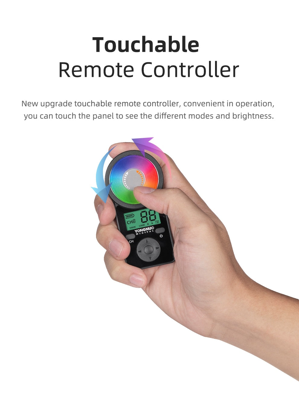 YONGNUO YN300AIR II RGB LED Camera Video Light,Optional Battery with Charger Kit Photography Light + AC adapter