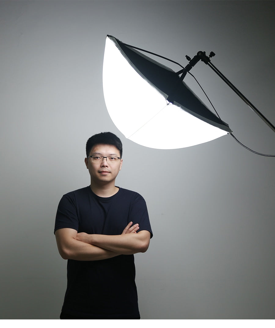 Falcon Eyes 100W LED Photo Video Light Portable LED Photo Light 504pcs Flexible LED Light RX-18TD with Diffuser + Light Stand