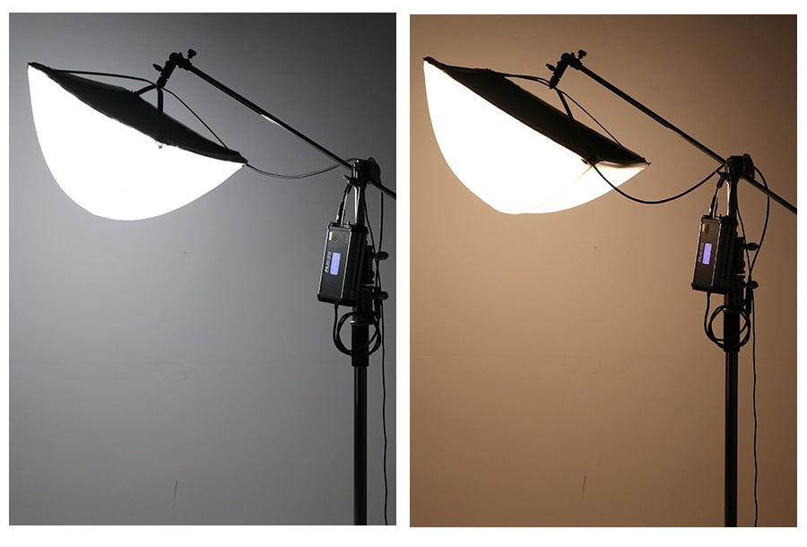 Falcon Eyes 100W LED Photo Video Light Portable LED Photo Light 504pcs Flexible LED Light RX-18TD with Diffuser + Light Stand