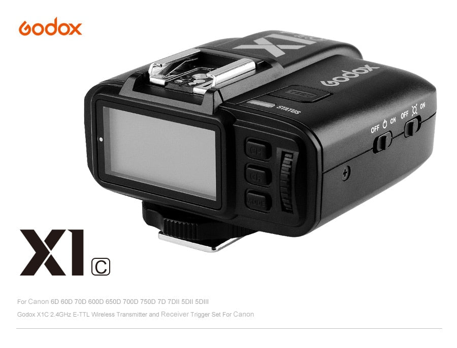 Godox X1T-C X1T-N X1T-S X1T-F X1T-O 2.4G Wireless TTL HSS Flash Trigger Transmitter for Canon Nikon Sony Fujifilm Olympus Camera
