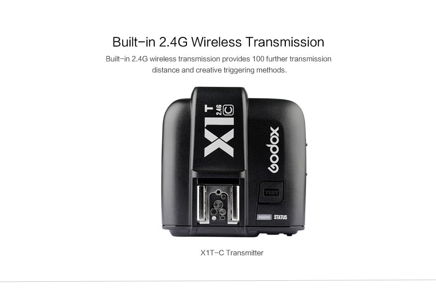 Godox X1T-C X1T-N X1T-S X1T-F X1T-O 2.4G Wireless TTL HSS Flash Trigger Transmitter for Canon Nikon Sony Fujifilm Olympus Camera