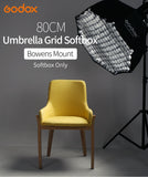 Godox 80cm Portable Octagonal Umbrella Softbox SB-UE 80cm 31.5in with Honeycomb Grid Bowens Mount Studio Flash Softbox