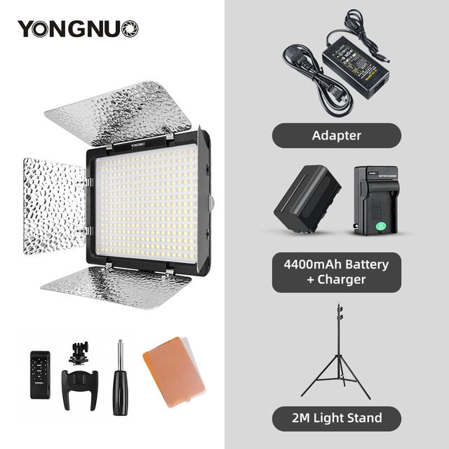 Yongnuo YN300 III YN300III 3200k-5500K CRI95 Camera Photo LED Video Light Optional with AC Power Adapter + NP770 Battery KIT