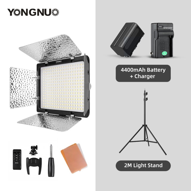 Yongnuo YN300 III YN300III 3200k-5500K CRI95 Camera Photo LED Video Light Optional with AC Power Adapter + NP770 Battery KIT