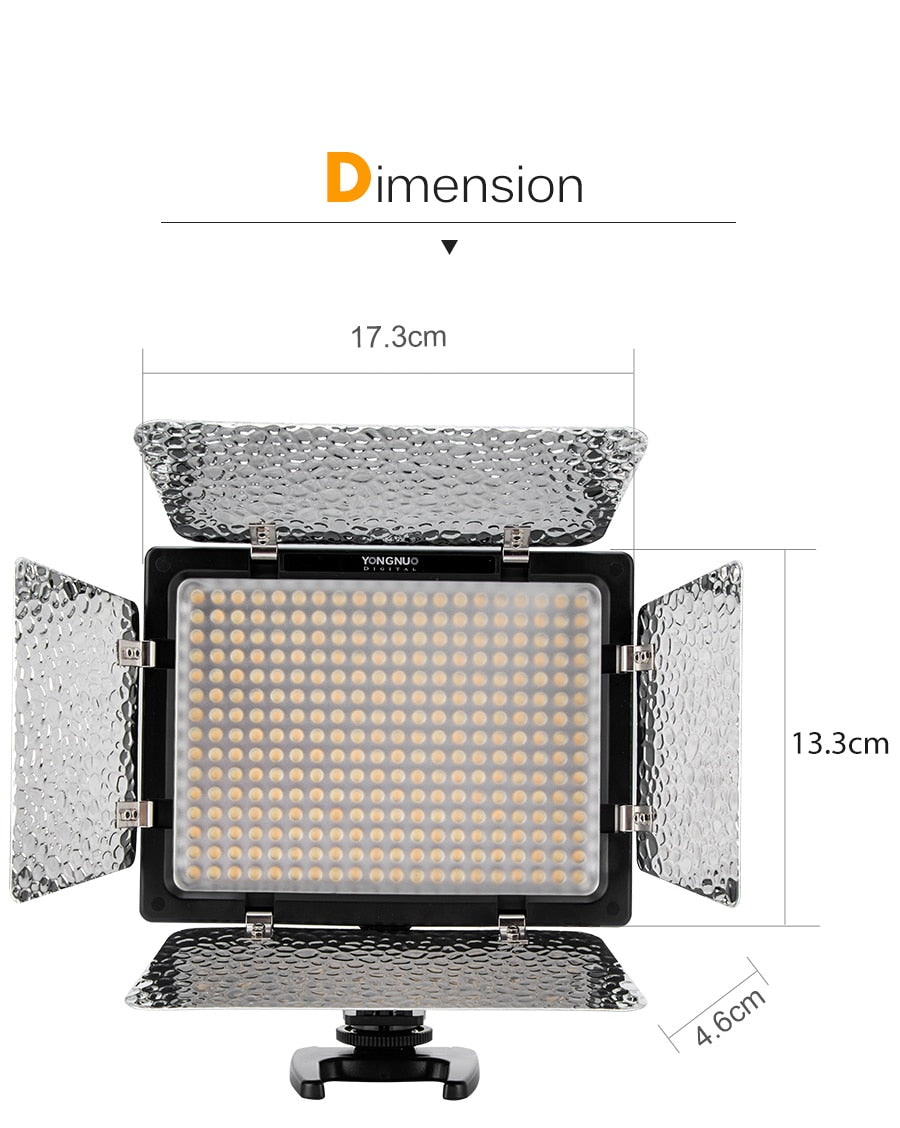 Yongnuo YN300 III YN300III 3200k-5500K CRI95 Camera Photo LED Video Light Optional with AC Power Adapter + NP770 Battery KIT