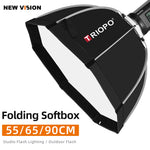Triopo 55cm 65cm 90cm Photo Bowens Mount Portable Octagon Umbrella Outdoor SoftBox with Carrying Bag for Studio Flash Softbox