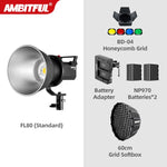 AMBITFUL FL80 80W 5600K LED Video Light Version 2 Daylight Balanced CRI96 TLCI 95+ 5 Pre-Programmed Lighting Effect Bowens Mount  fl 80