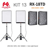 Falcon Eyes 100W LED Photo Video Light Portable LED Photo Light 504pcs Flexible LED Light RX-18TD with Diffuser + Light Stand