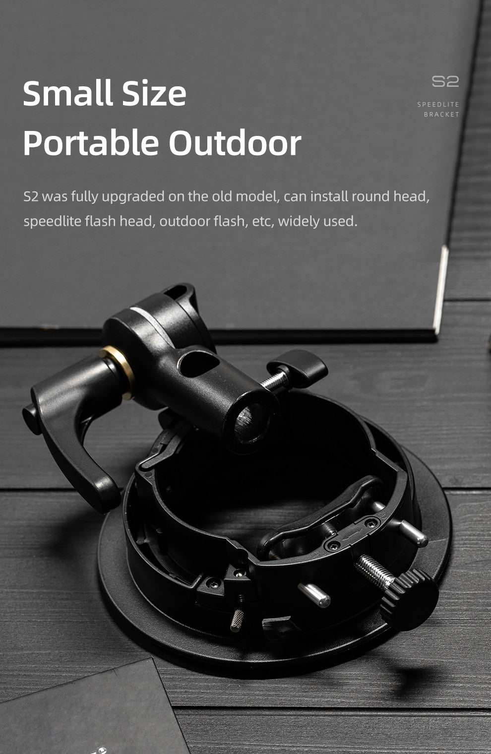 Godox S2 Bowens Mount Flash S-type Holder Bracket for Godox V1 V860II AD200 AD400PRO Speedlite Flash Snoot Softbox