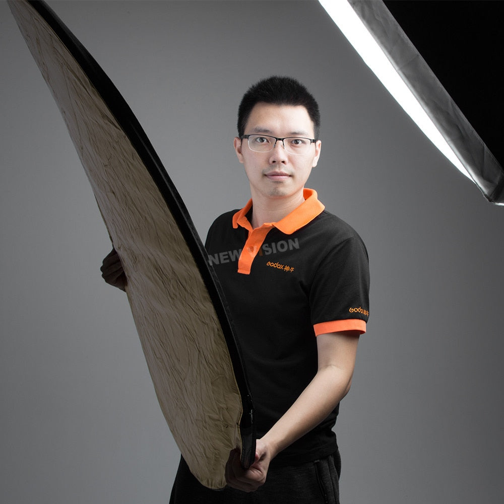 Godox 60x90cm 80cm 110cm 100x150cm 150x200cm 2 in 1 Collapsible Light Round Photography Reflector for Studio Multi Photo Disc