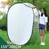Godox 5in1 80cm 110cm 100x150cm 150x200cm Silver White Gold Portable Collapsible Light Round Photography Reflector for Studio