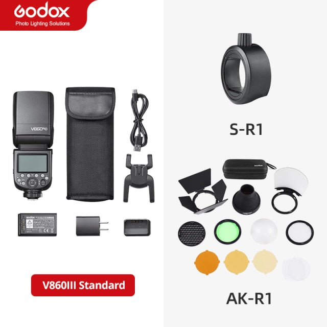 Godox V860III V860III-C V860III-N V860III-S Speedlite Camera Flash TTL HSS Flash for Canon Sony Nikon Fuji Olympus Pentax Camera