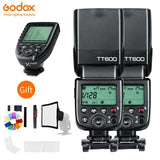 Godox 2x TT600 2.4G Wireless GN60 Master/Slave Camera Flash Speedlite with Xpro Trigger for Canon Nikon Sony Pentax Olympus Fuji