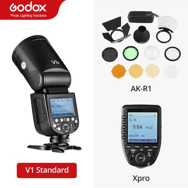 Godox V1 Flash V1C V1N V1S V1F V1O V1P TTL 1/8000s HSS lithium battery Speedlite Flash for Canon Nikon Sony Fuji Olympus Pentax