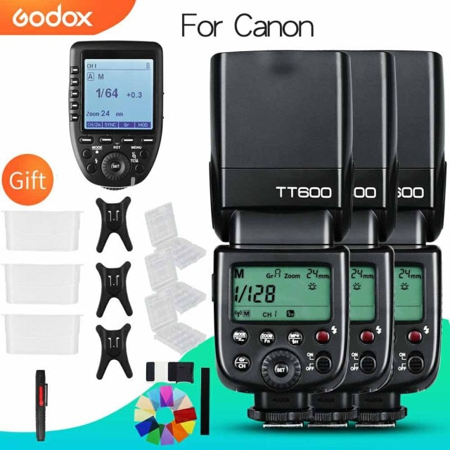 3PCS Godox TT600 Flash
