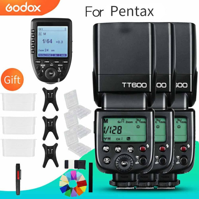 3PCS Godox TT600 Flash