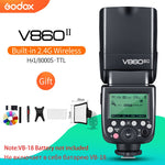 Godox V860II-C/N/S/F/O GN60 2.4G TTL HSS 1/8000 Without VB18 Battery Camera Speedlite Flash for Canon Nikon Sony Fuji Olympus